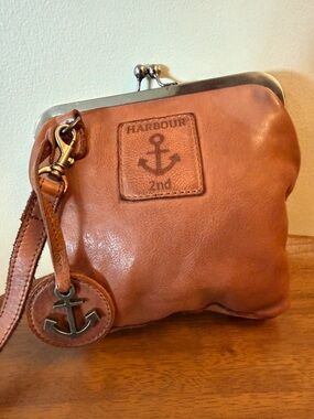 Harbour 2nd Kiss Lock Brown Leather crossbody